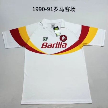 Camiseta De Fútbol 2ª Equipación Roma 1990/91